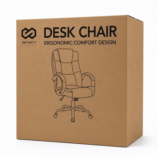 Chaise de bureau ergonomique Infinity Goods - Chaise de bureau - Réglable - Soutien lombaire 4D et tissu maillé - Jusqu'à 150 kg - NEN-EN1335 - Noir