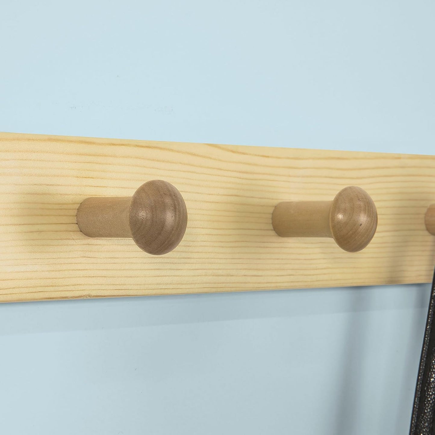 SoBuy FHK10-N Porte-manteau et porte-manteau mural - 50 x 7 x 7 cm - Bois naturel - 4 crochets