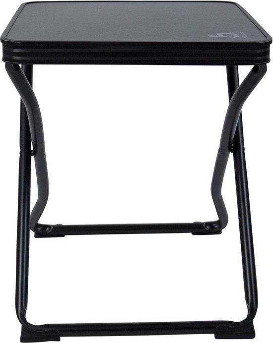 Bo-Camp - Tabouret + tablette - Pliable - Noir