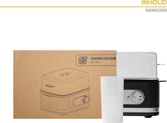 Cuit-oeufs électrique GoodForce - pour 1 à 6 oeufs - avec minuterie et alarme