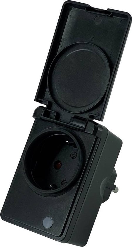 Denver Smart Plug - Périmètre - Minuterie - Prise intelligente - Intérieur Extérieur - Avec application pour iOS et Android - Amazon Alexa - Google Home - TUYA - Étanche - PLO109