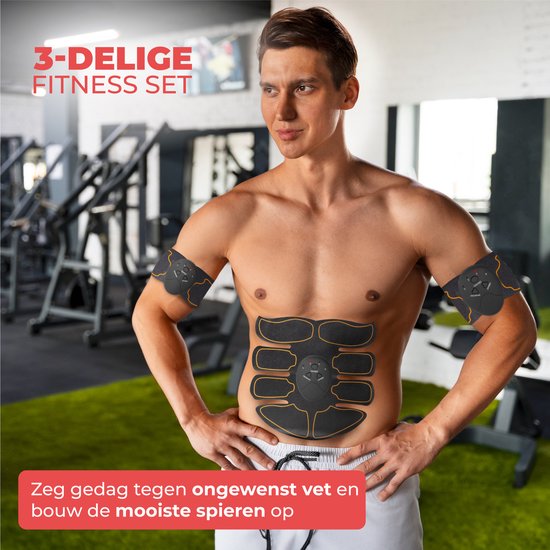 Nuvance - Appareil de musculation abdominale électrique - Appareil de musculation EMS - Appareil de musculation abdominale - Appareil de musculation abdominale - Appareil de musculation Sixpack - Stimulateur musculaire EMS