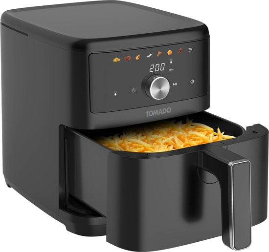 Tomado TAF6001B - XXL Airfryer - 6 litres - Friteuse à air chaud - 1000 gr de frites - Affichage digital - Noir