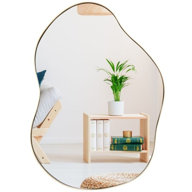 Miroir mural asymétrique Coast - 78 x 56 cm - Or