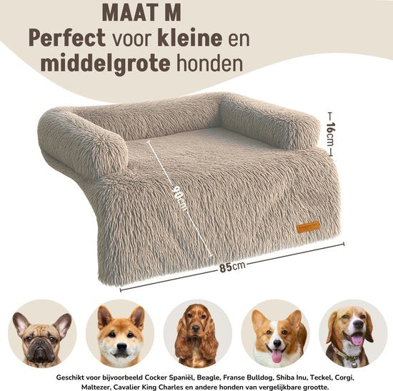 By Cee Cee Original Dog Rug Bench - Panier pour chien - Premium - Entièrement zippable - Mocha Taupe - 85x90 - Taille M