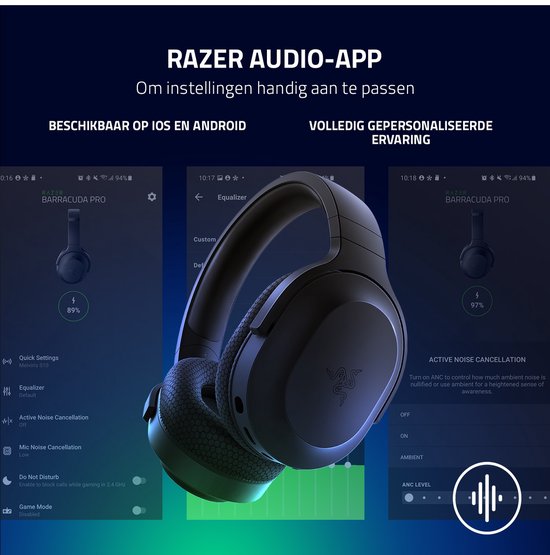 Razer Barracuda X (2022) - Casque de jeu sans fil - PC/PlayStation/Switch/Android - Noir