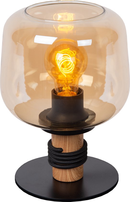 Lucide ILONA - Lampe de table - Ø 18 cm - 1xE27 - Ambre