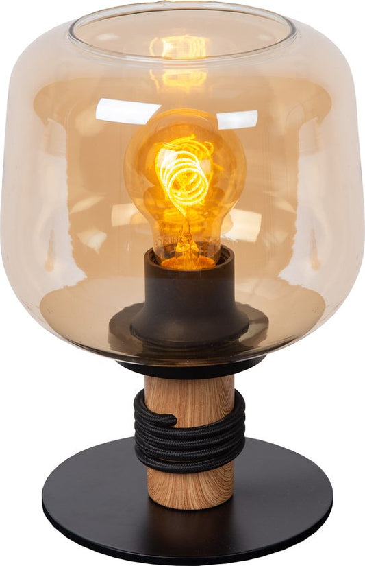 Lucide ILONA - Lampe de table - Ø 18 cm - 1xE27 - Ambre