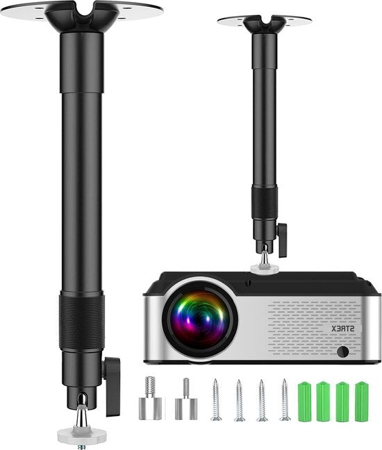 Strex Beamer Tripod - Support Beamer - Support plafond pour Beamer - Réglable - 26/40 CM - Capacité de charge 5KG