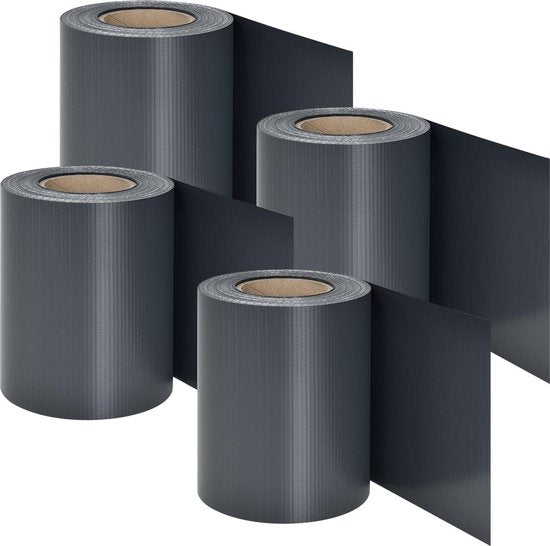 Bandes d'intimité en PVC - 4 pièces - Anthracite
