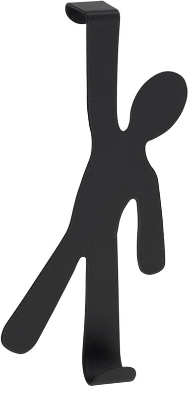 Wenko Crochet de porte pour porte à recouvrement, modèle « homme » - Noir