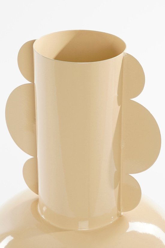 Vase Mica Decorations  - H36 x Ø25 cm - Métal - Beige