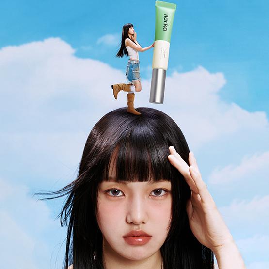Narka Mascara capillaire rafraîchissant anti-sébum 15 g - Couvre les racines - Contrôle du sébum - Coiffage de la racine des cheveux et des cheveux naissants