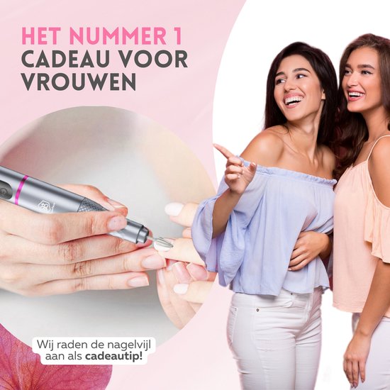 Beeperfect® Lime à ongles électrique sans fil édition Pro - Moulin à ongles - Ensemble manucure et pédicure - Rechargeable - 11 embouts et 60 rouleaux de ponçage - 30,000RPM