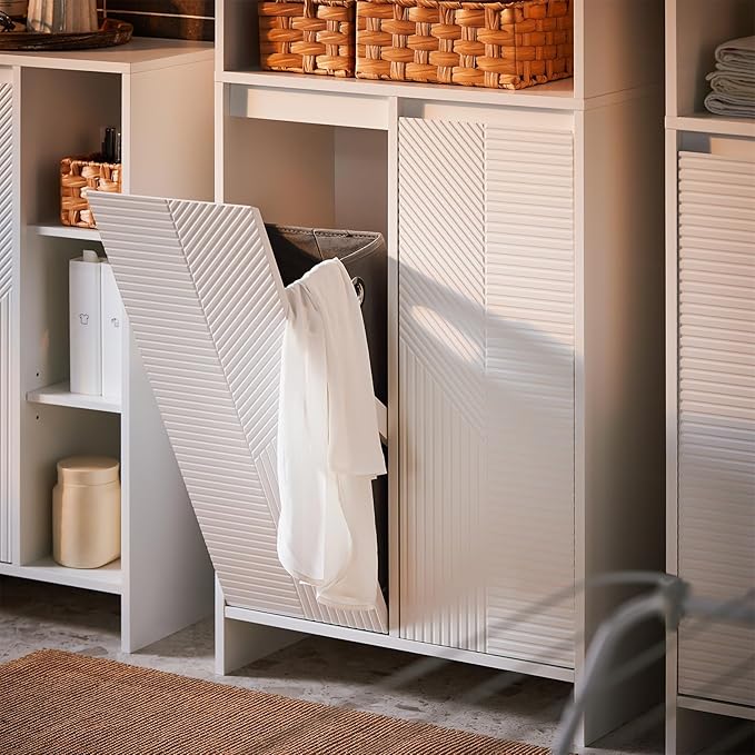 SoBuy Meuble haut - BZR155-W - MDF - Jusqu'à 42 kg. - 60x170x30cm - Blanc