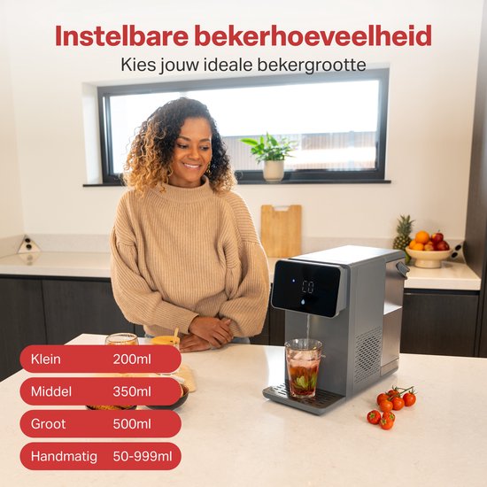 AoraKitchen Distributeur d'eau chaude - 4.5L - Robinet d'eau chaude - Touch - Distributeur d'eau - Bouilloire instantanée