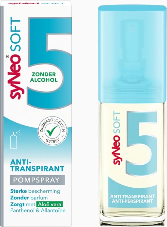 syNeo SOFT - Déodorant Anti-transpirant Spray Pompe - 30ml - Aloe Vera - 0% Alcool - Halal - Transpiration excessive
