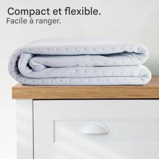 Couverture électrique - Auronic - 2 personnes - 160x140cm - avec élastiques d'angle et 2 contrôleurs - Blanc