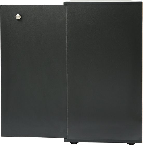 Classeur buffet - meuble de rangement multifonctionnel - noir