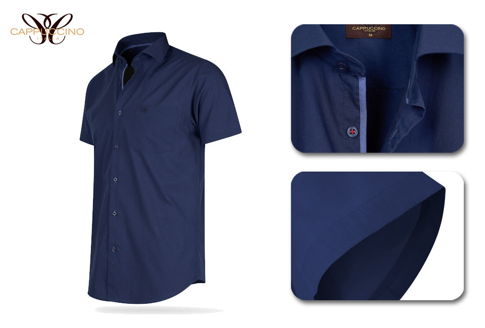 Cappuccino - XL - chemise - Bleu marine