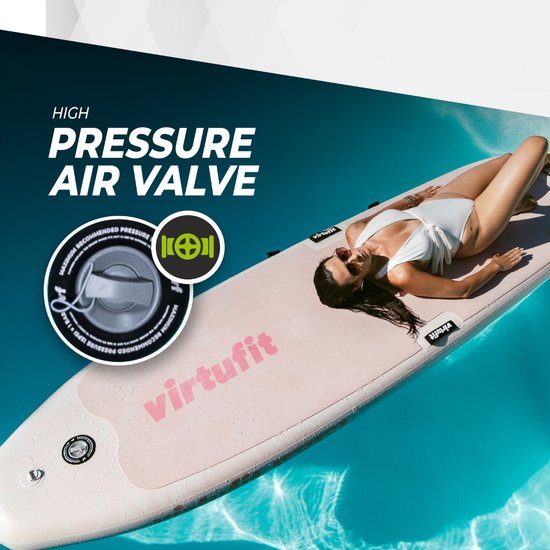 Planche de SUP gonflable VirtuFit Ocean 275 cm - Poids max. 150 kg - Kit complet - Pompe, pagaie, sac de transport, accessoires et support GoPro inclus - Planche de Stand Up Paddle - Orange