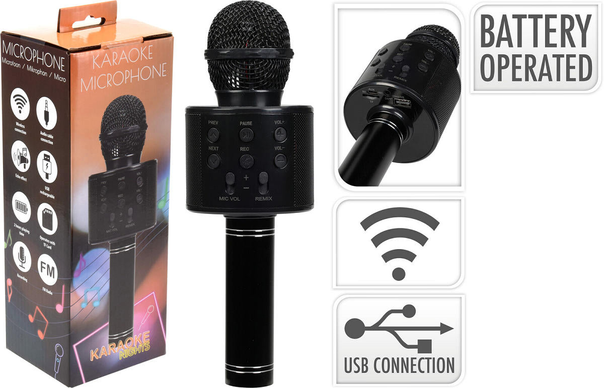 Microphone Karaoke FM - Noir