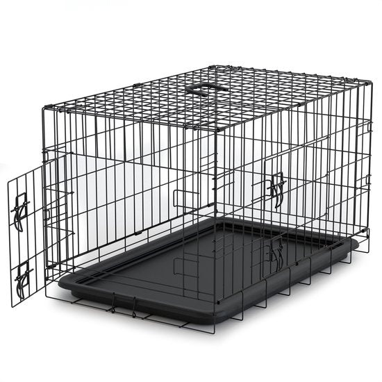 Avalo Banc pour chien XXS - Banc pour chien - Cage pliable - 2 portes - 50x30x35 CM
