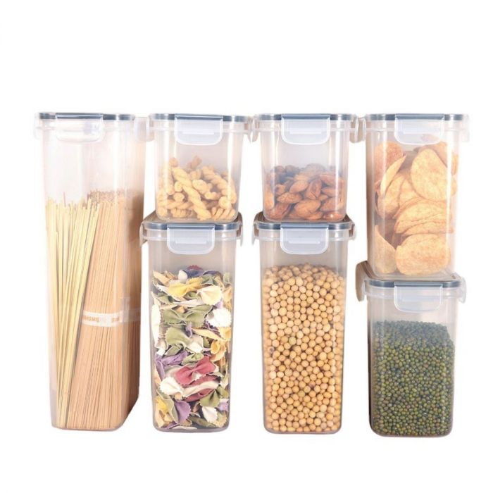 Boîtes de rangement Ceruzo - 7 boîtes de rangement avec couvercle