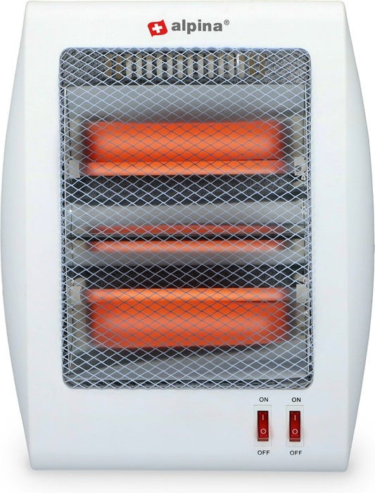alpina Réchaud électrique - Réchauffeur à jet - 2 étages 400 et 800 watts - Protection contre l'inclinaison - Portable