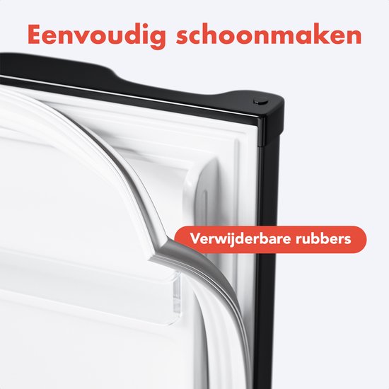 KitchenBrothers Réfrigérateur de table - 88L - Freestanding - Noir - Mini Frigo compact avec étagères réglables