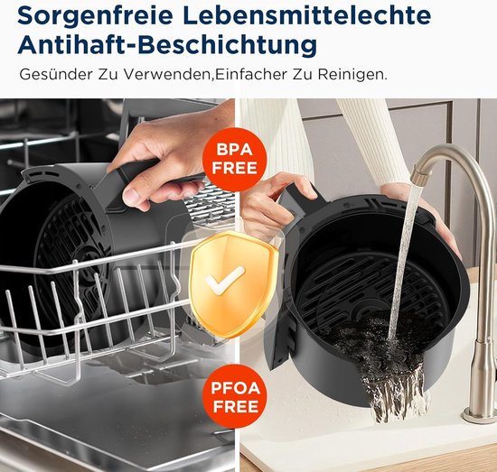 Midea MF-CN35C2 - Friteuse à air chaud numérique - Fonctions 8 en 1 - Capacité de 3,5 L