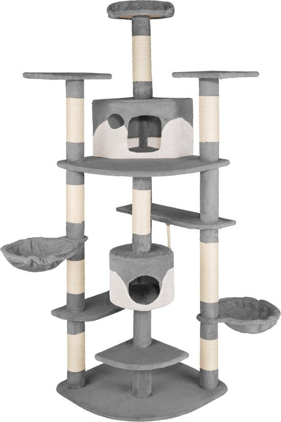 tectake® - Arbre à chat Fippi gris/blanc - 402184 - griffoir pour chat - poteau pour chat
