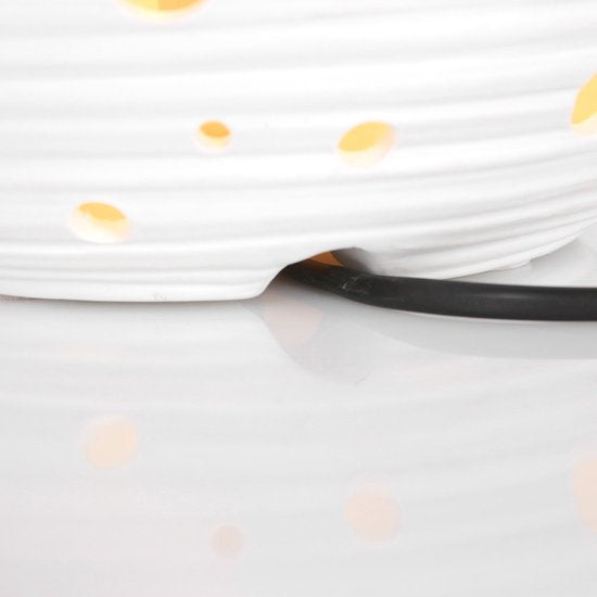 Lampe de table Anne Lighting Jazz - blanche - céramique - 20 cm - douille E14 - 3110W