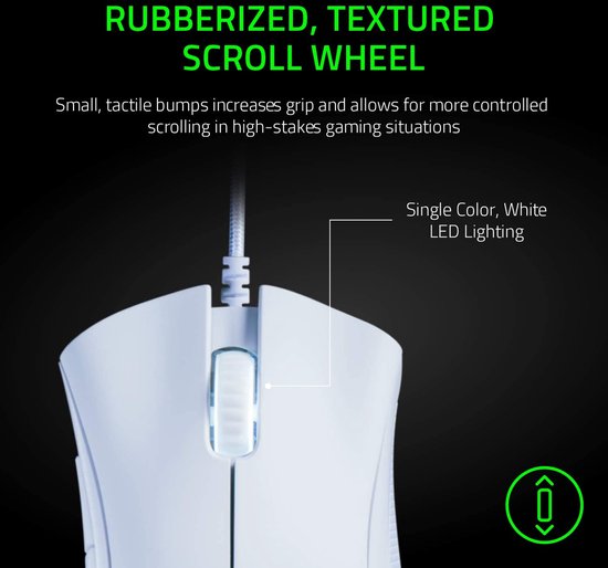 Razer DeathAdder Essential - Souris de jeu filaire - Ergonomique - Programmable - 6 400 DPI - Optique - Blanche