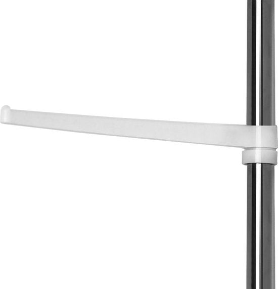 Porte-douche télescopique chromé, réglable de 155 à 320 cm, avec porte-serviettes supplémentaire