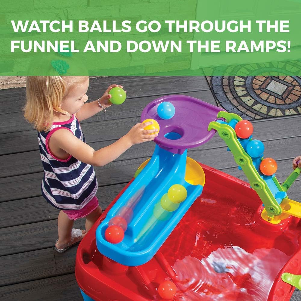 Table à eau Step2 Discovery Ball avec balles – Lot de 13 pièces – Jouets aquatiques pour l'intérieur et l'extérieur