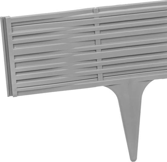 Treillis décoratif L390cm H18.6cm/5 pcs plastique/brun