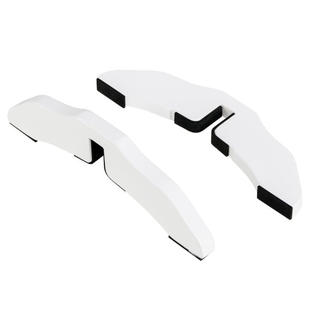 Coast 2 Supports de Barrière en Bois pour Clôture Animale - 30.5 x 9 x 1.9 cm - Blanc - Stabilité renforcée pour panneaux de 2 cm d'épaisseur