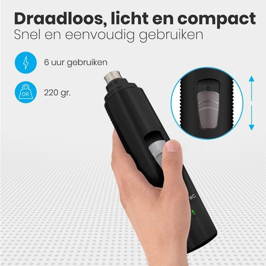 Auronic lime à ongles électrique - pour animaux - rechargeable - sans fil - tête de lime diamantée - chiens/chats - noircissement
