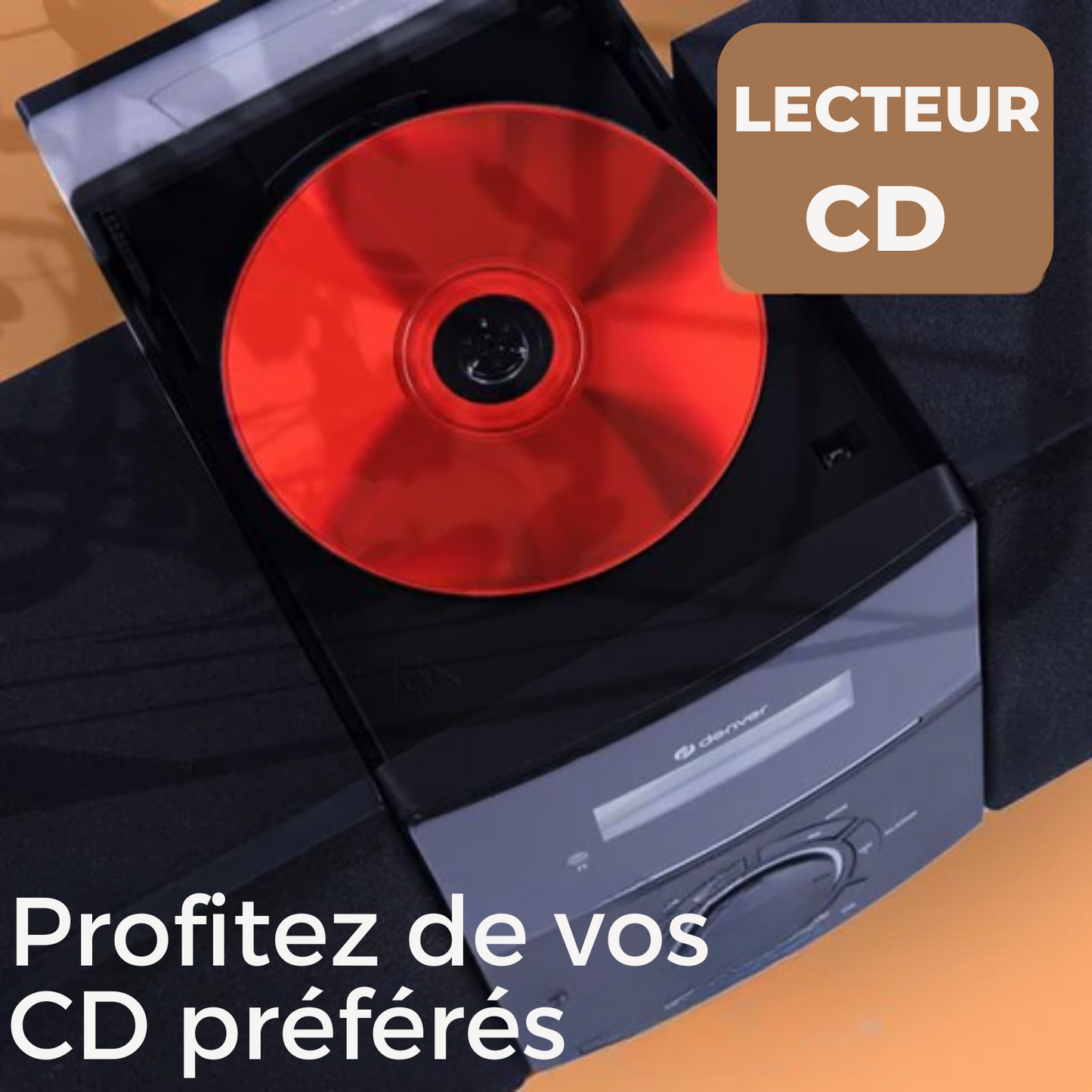 Radio Lecteur CD - Denver - Bluetooth - 60 présélections - DAB /FM / AUX - MDA285