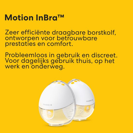 Medela Motion InBra™ - Tire-lait électrique double - Portable et discret - Efficace et confortable - Inserts inclus