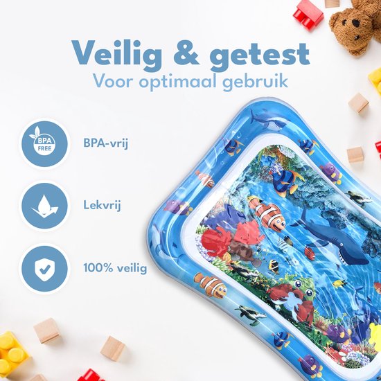 Tapis d'eau Spoused - Tapis d'eau - Tapis d'éveil - Tummy Time - Coffret cadeau de luxe