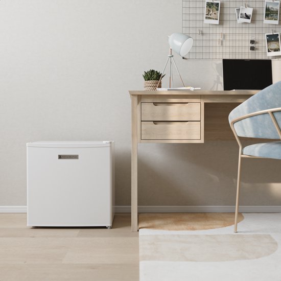 Mini-réfrigérateur KitchenBrothers - 43 L - Petit réfrigérateur - Minibar - Autonome - Frigo - Compact - Blanc