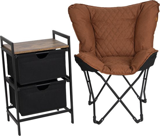 Bo-Camp - Industriel - Chaise papillon - Himrod - Cationique - Argile