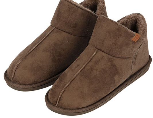Apollo-Hen-Home-Boots-Suede-Taupe-Comfortable-House Shoes - taille 41/42