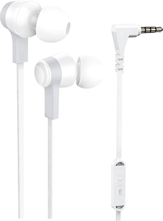 Golden Sound Ecouteurs filaires - Embouts en silicone - Prise jack 3,5 mm - Ecouteurs avec fil et microphone