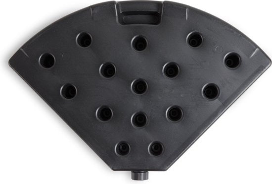 LIFA GARDEN Dalles de lestage remplissables - Socle pour parasol suspendu en noir - Peut être rempli de sable ou d'eau jusqu'à 50 kg - Résiste aux intempéries - 100 x 100 x 8 cm