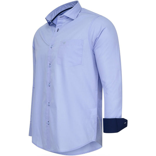 Cappuccino Italia - Chemise Uni pour homme - Bleu - Taille XXL