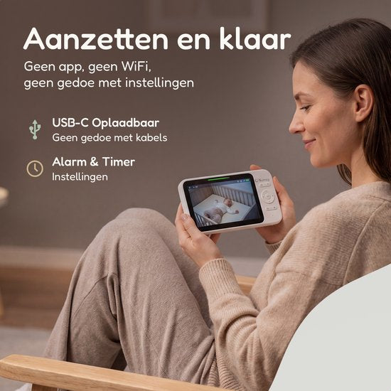 Numsy One Baby Monitor avec caméra - écran 2.8 - vision nocturne - VOX/ECO - fonction Talk-back