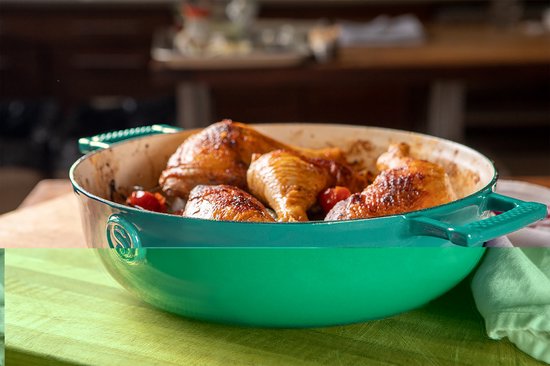 Cocotte en fonte - Saveur Selects - Ø30 cm - Sans PFAS - Compatible induction, gaz, électrique, céramique - Bleu